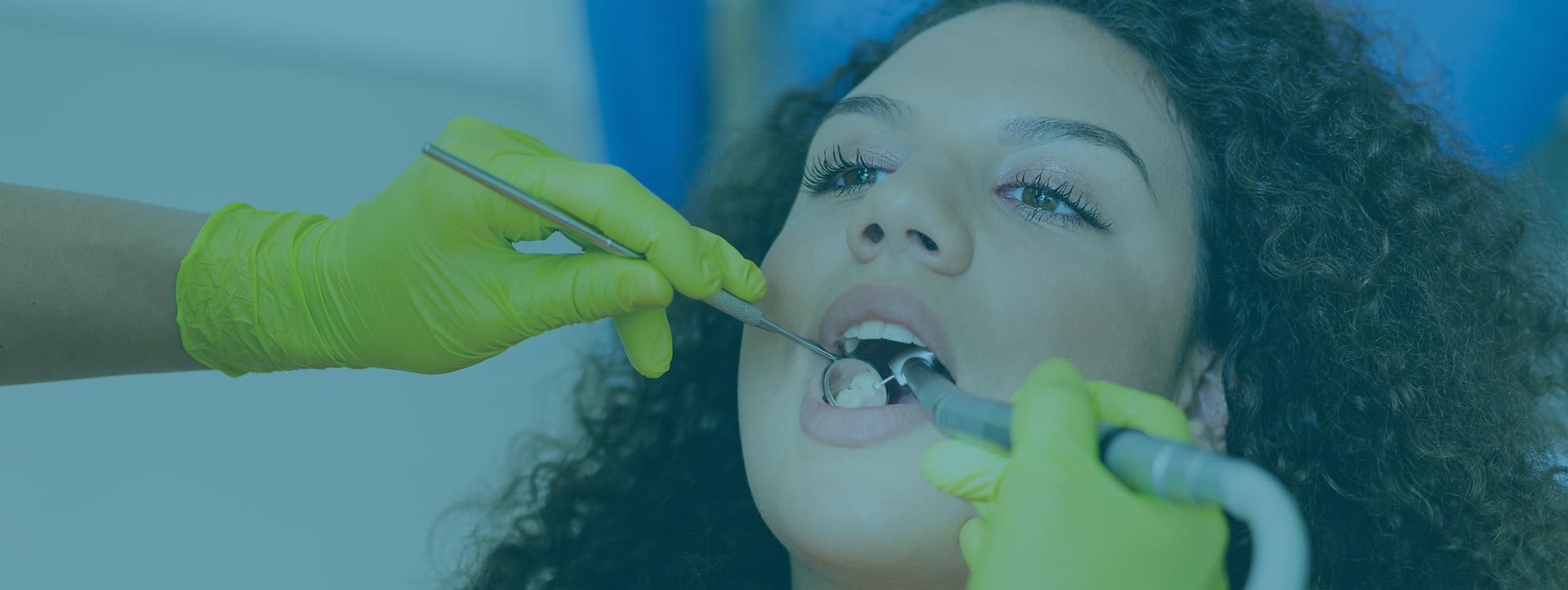 Woman having dental surgery